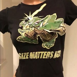 STAR WARS YODA Screenprint 90s Baby Tee Shirt XS/S